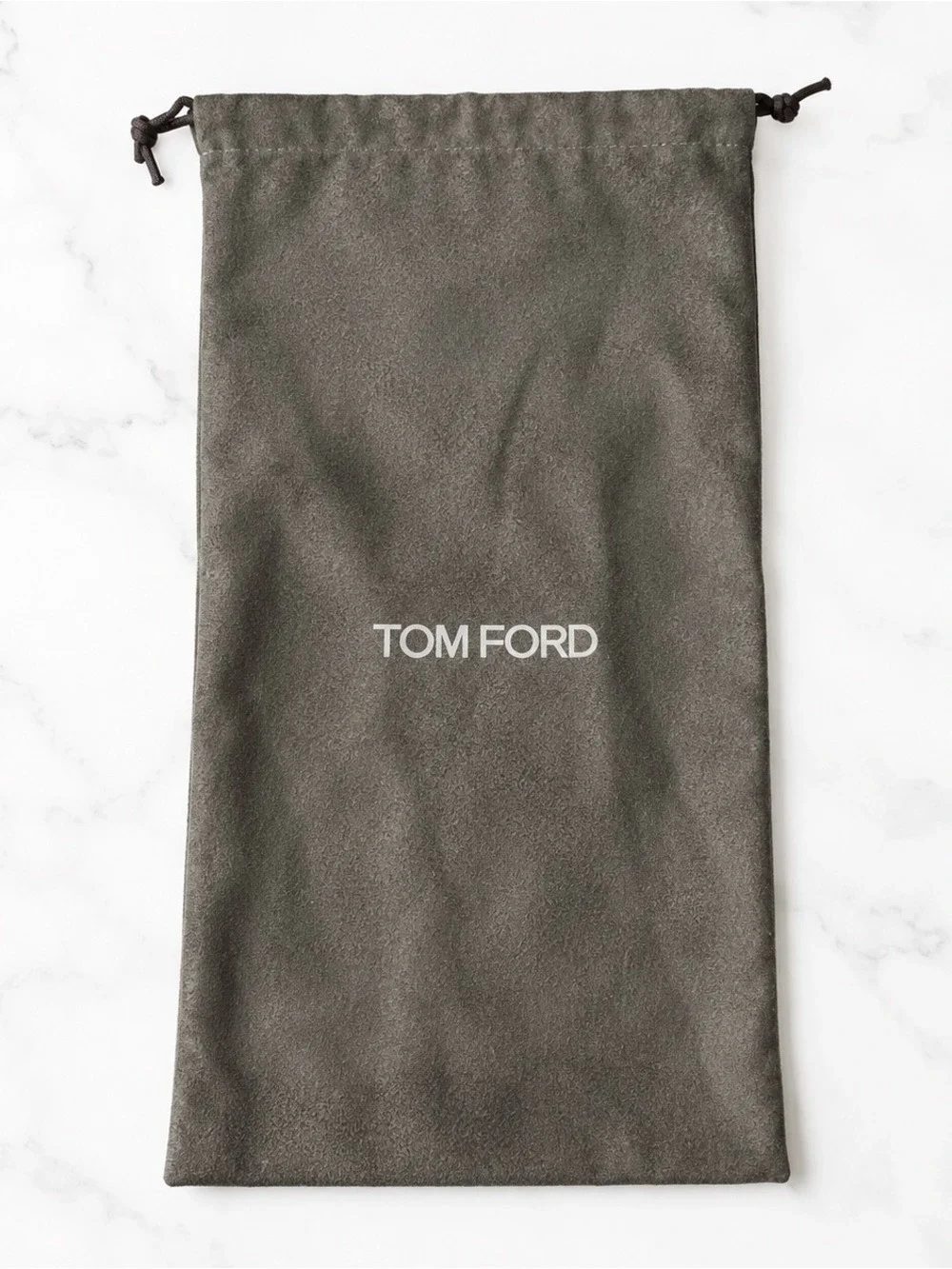 Authentic Tom Ford Gray Shoe Dust Bag Drawstring Storage Pouch